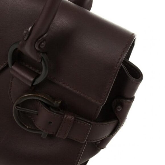 Salvatore Ferragamo Dark Brown Leather Handbag - Picture 3 of 16